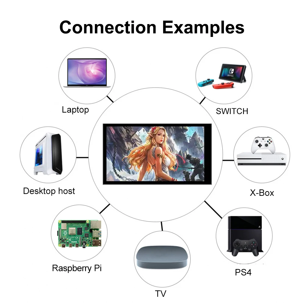 Imagem -03 - Wisecoco-monitor de Ecrã Ips Portátil Construído em 5000mah Hdmi Tipo-c Desktop pc Raspberry pi 2.5k 2560x1440