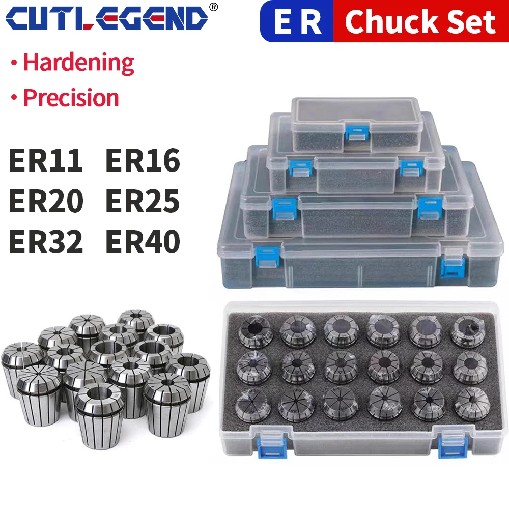 

ER11 ER16 ER20 ER25 ER32 Collet Chuck Spring Collet Chuck Set Suit A AA AAA UP Grade for CNC Milling Tool Holder ER Collet Chuck