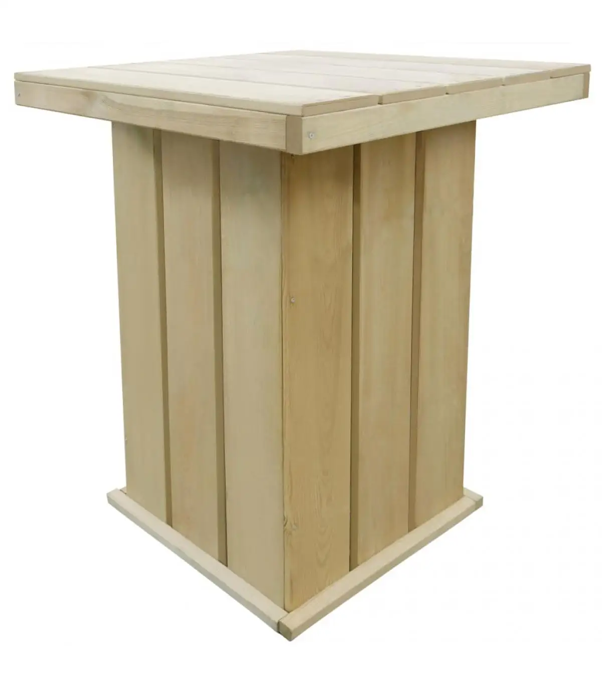 Garden tables impregnated pine wood bar table 75x75x110 cm