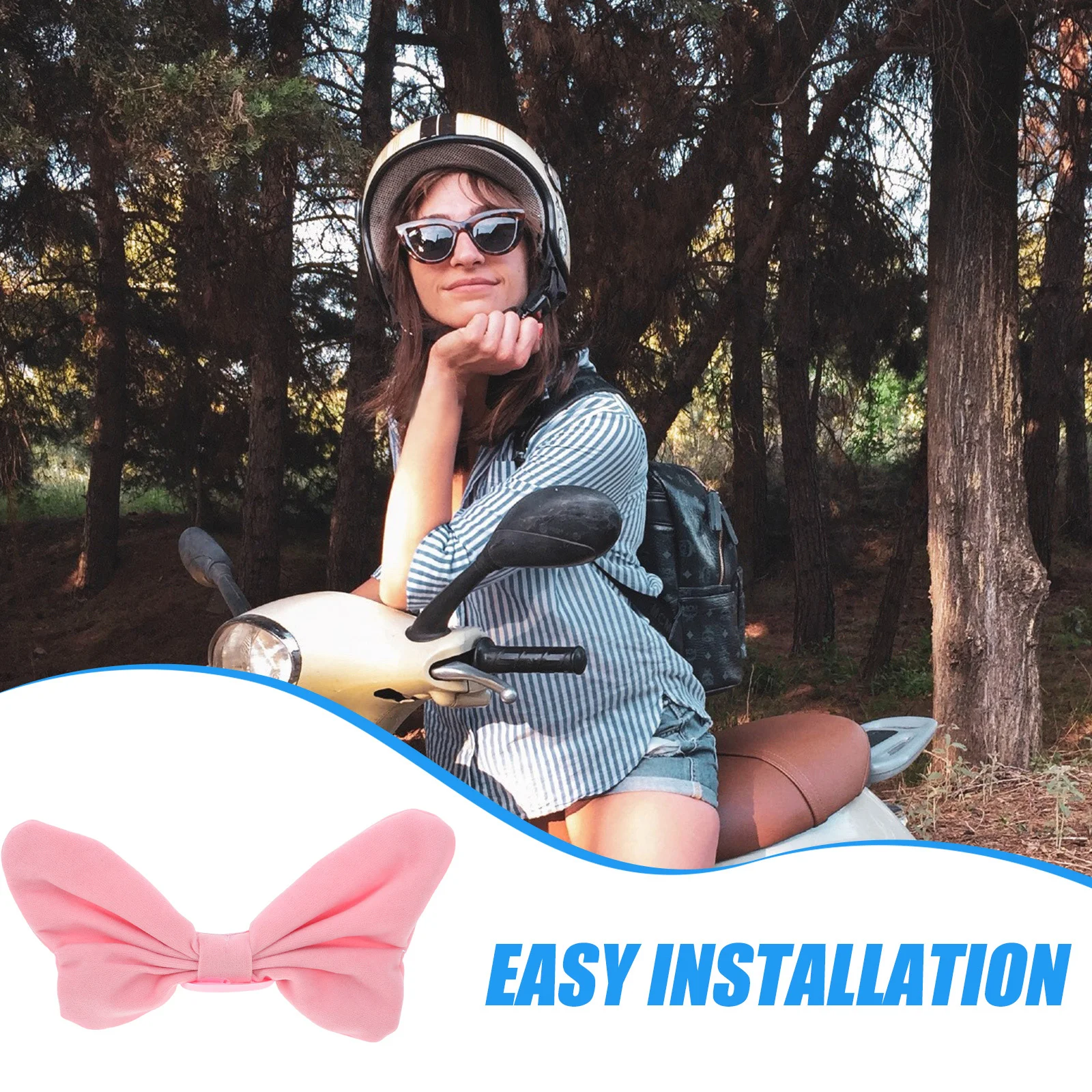 

2pcs Butterfly Knot Car Decorations Cute Accessories For Scooter Motorcycle Front Diy Bowknot Sticker Women Aesthetic