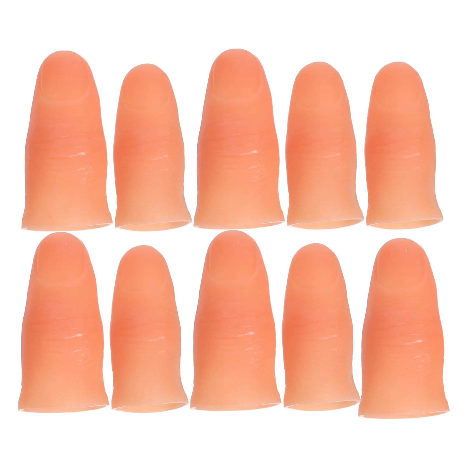 

10pcs Fake Finger Props Soft Plastic Trick Stage Show Prank Toy Realistic Color Wrinkle Simulated Hand Practice