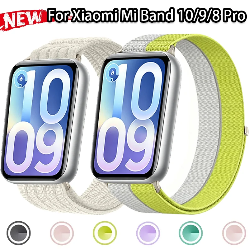 Nylon-Geflechtarmband für Xiaomi Mi Band 10 Pro/9 Pro/8 Pro Sport Atmungsaktives Ersatzarmband für Redmi Watch 6/5/4 Armband