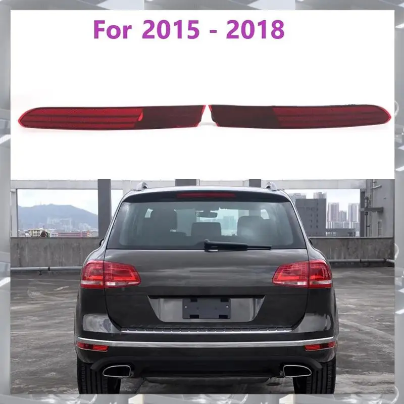 Hot Selling-Car Right Rear Bumper Reflector Light Brake Turn Signal Lamp For  Touareg 2015-2018 7P6945702G Parts Acces