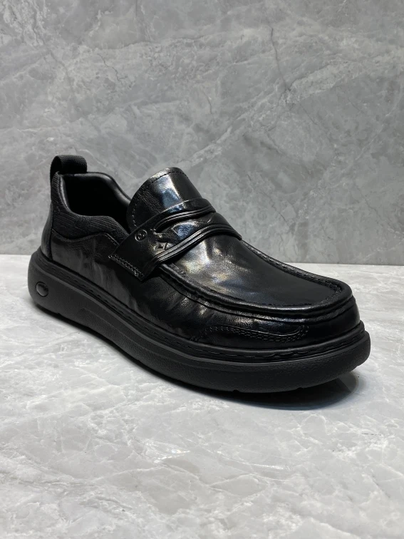 

Новые мужские повседневные удобные туфли C612513B из натуральной кожи, высококачественные, модные, универсальные, делового класса, с резиновой подошвой