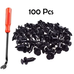 100pcs 8mm ATV Bumper Fastener Rivet Clips Car Retainer Fairing Body Trim Panel Screws Plug For Polaris Sportsman XP Rangers RZR
