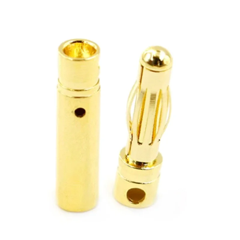 

25pairs/50pcs GC4010 4.0mm Banana Male Female Plug Gold-plated Connector Adapter For Battery Controller Model Motor Adjustment