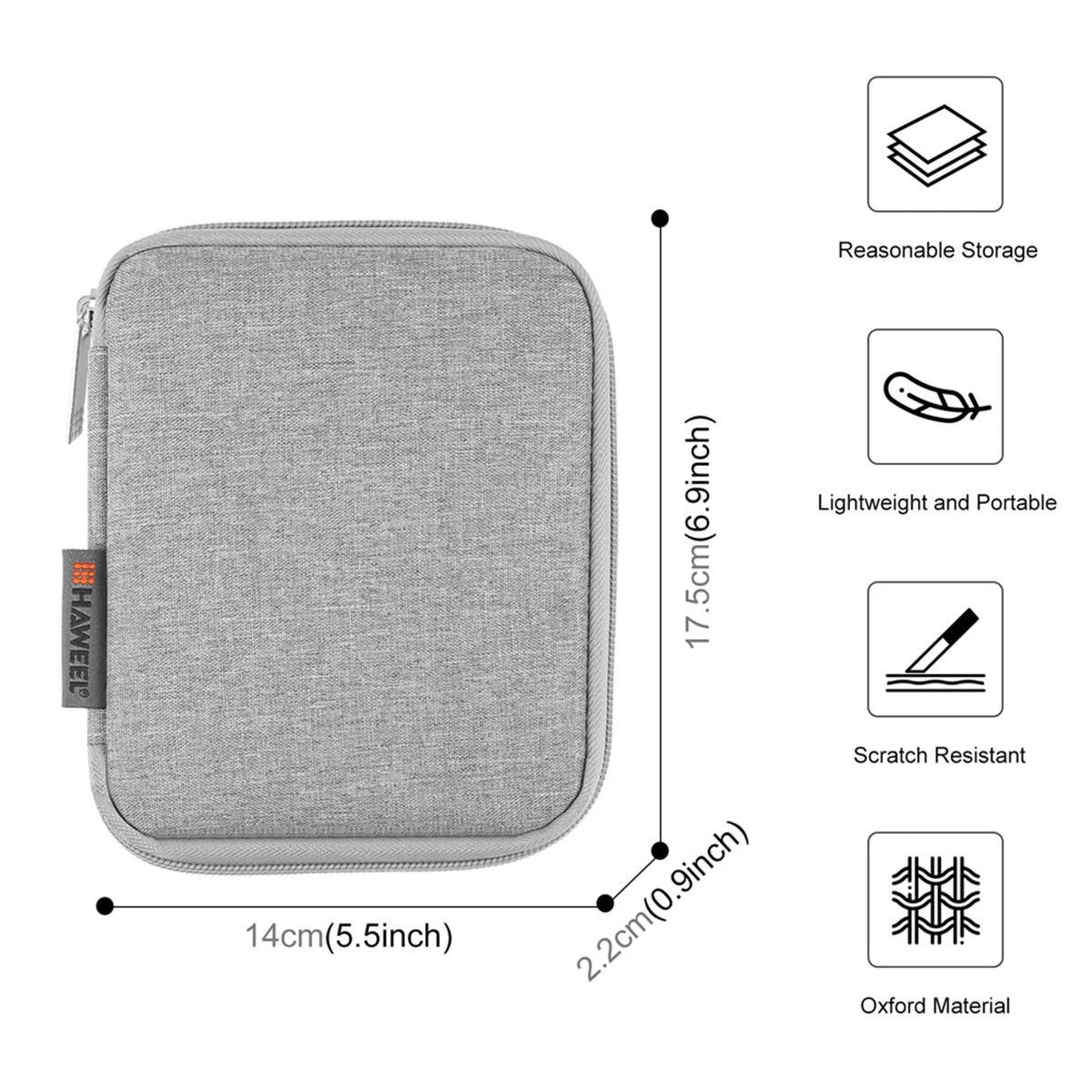 Practical Charger Cable Storage Bag Watch Band Organizer Box Earphones/U Disk/ Digital Cable Storage Case Bag Gray