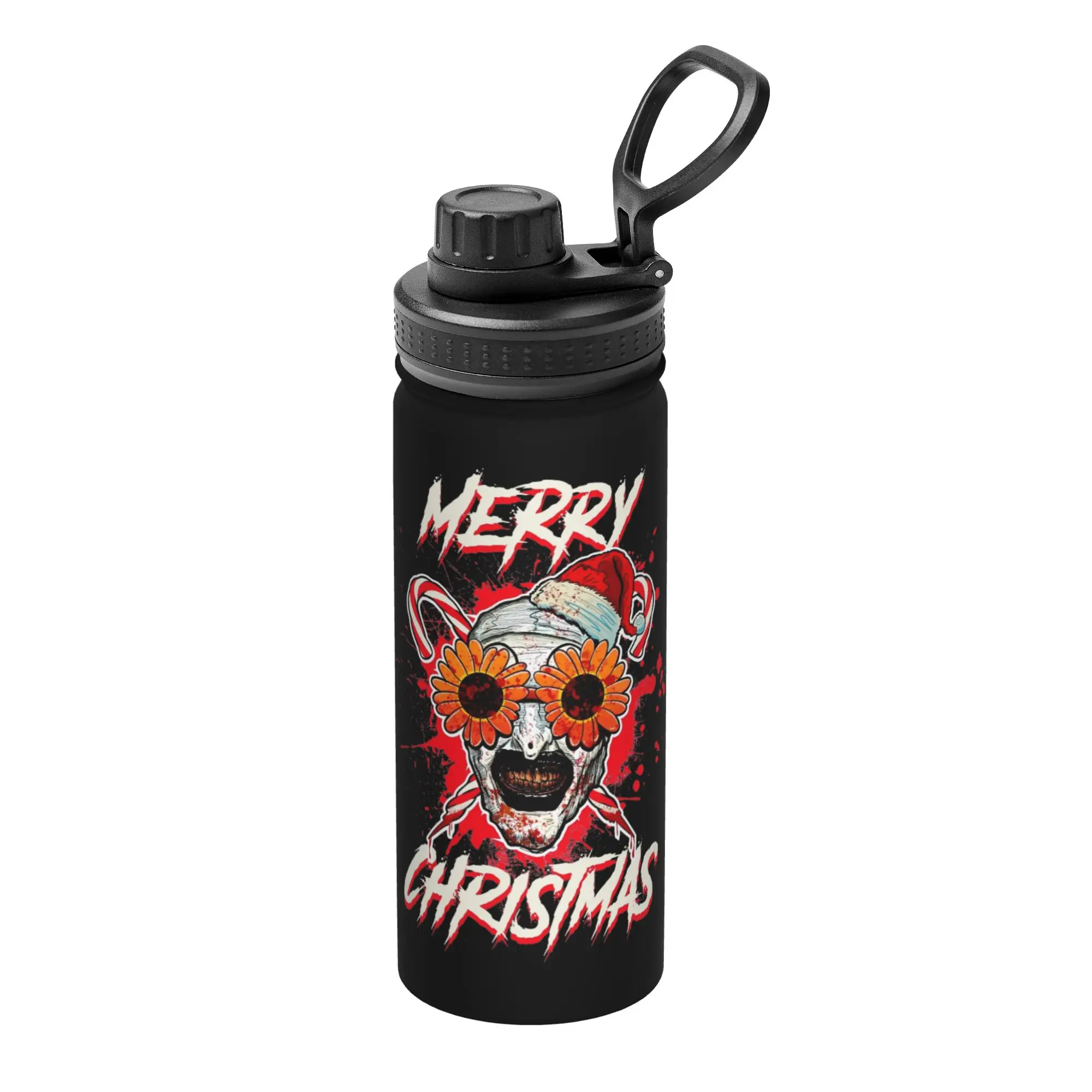 Terrifiers Art The Clown 18OZ Sports Insulated Kettle  Coffee Cups Vacuum Flask Smoothie Tea Mug Spill Proof