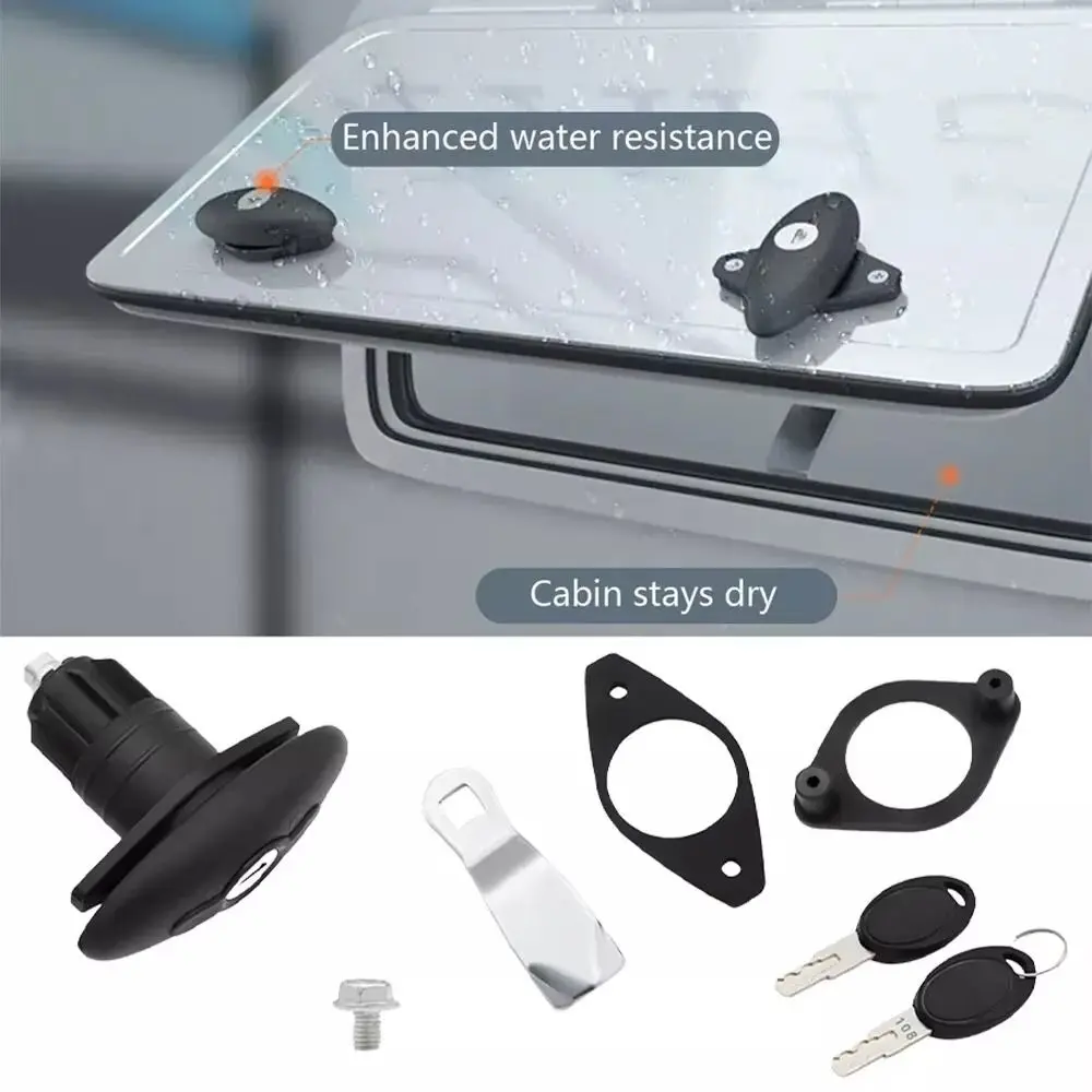 Professional with 2 Keys RV Cabinet Lock T-Handle Weatherproof Furniture Locks Durable Drawer Cupboard Lock Trailer