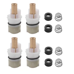 4 Pieces RP25513 Faucet Stem Replacement with Rubber Seats and Springs Suitable for Kitchen Delta Faucet Repair Kit