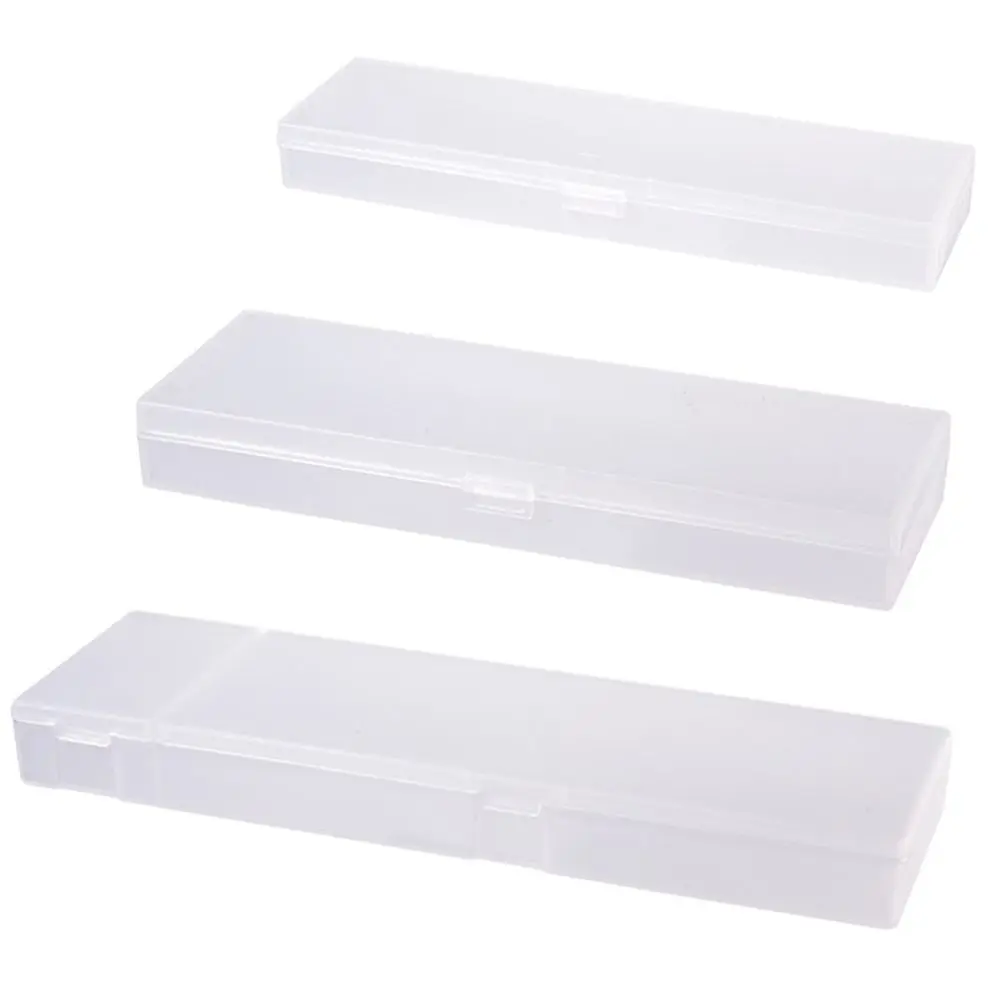 High Quality Plastic Pencil Case Frosted S/M/L Pen Box Translucent Multifunctional Stationery Case Gift