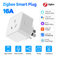 Zigbee AU Smart Plug 16A Electrical Socket Voice Control Plug with Energy Monitor Remote Control Timer Alexa Google Assistant
