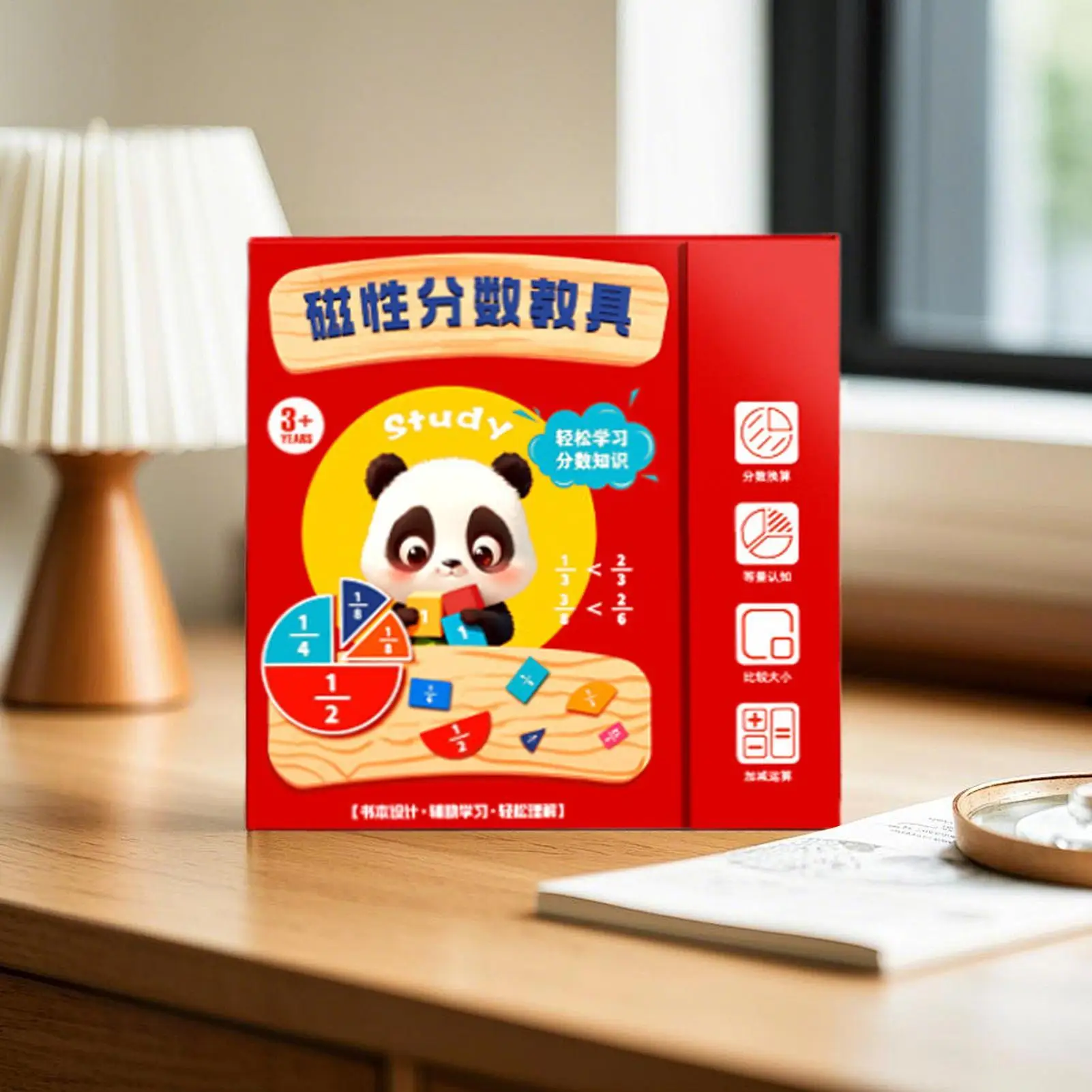 Bruchkreise, magnetische Bruchstangen, mathematische Manipulationen für Lernaktivitäten, Klassenzimmer, Unterricht, Schule, Demonstrationsspiel