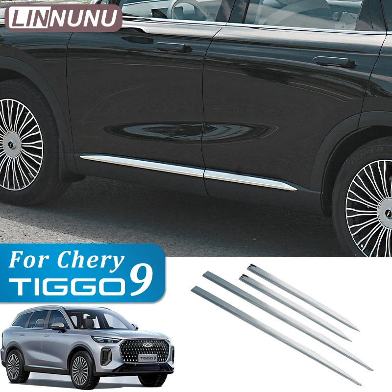 

LINNUNU для chirey Chery Tiggo 9 2024 2025, украшение на боковую панель автомобиля, яркая полоса, наклейка на талию, аксессуары для кузова