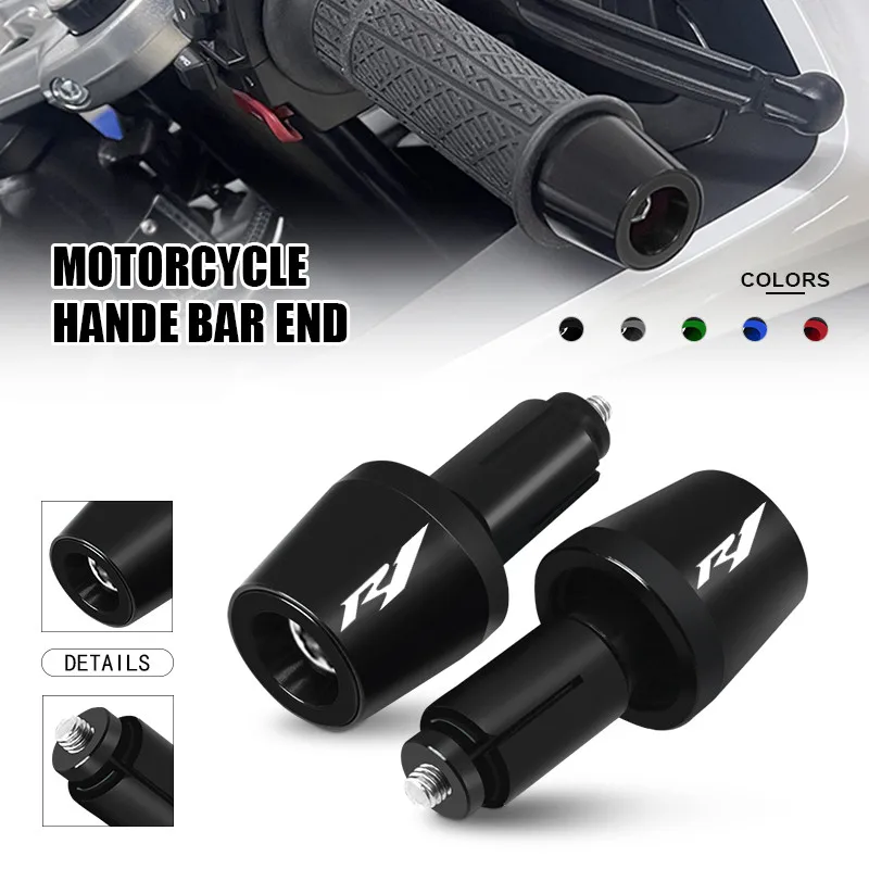 

7/8" 22MM Handle Bar Grips Ends Motorcycle Handlebar Counterweight Cap Plug Sliders For YZF-R1 YZF-R25 R1 R1M R25 r25