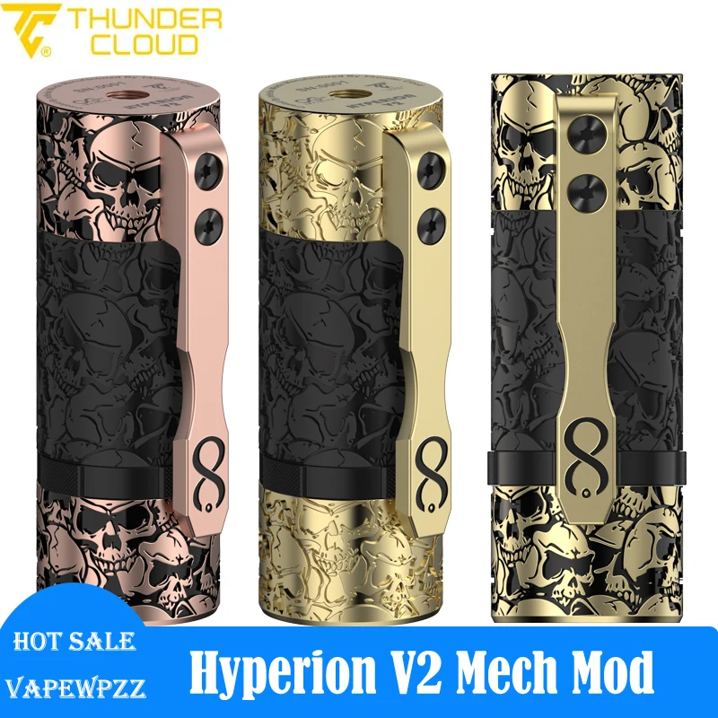 قلم Vape الأصلي ThunderCloud Hyperion V2 Mech Mod 28 مللي متر يعمل مع بطارية 18650/ 21700 مبخر ميكانيكي رائع من النحاس #1