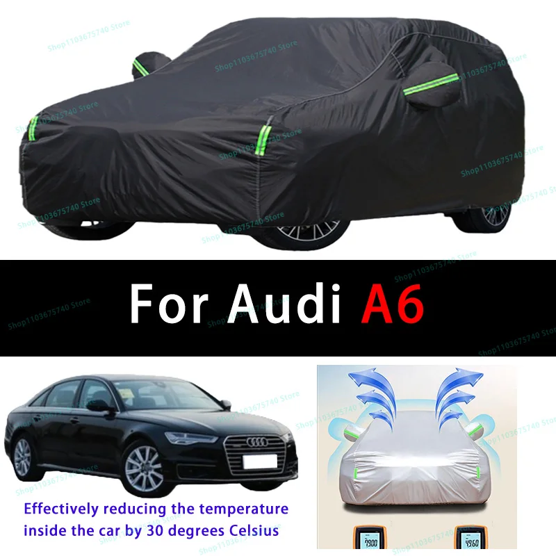 

For Audi A6 Summer Full Car Covers Outdoor Sun uv Protection Dust Cooling Protective Auto Protective Cover