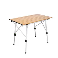 Aluminum height adjustable frame light weight folding camp foldable table tall portable outdoor roll up table