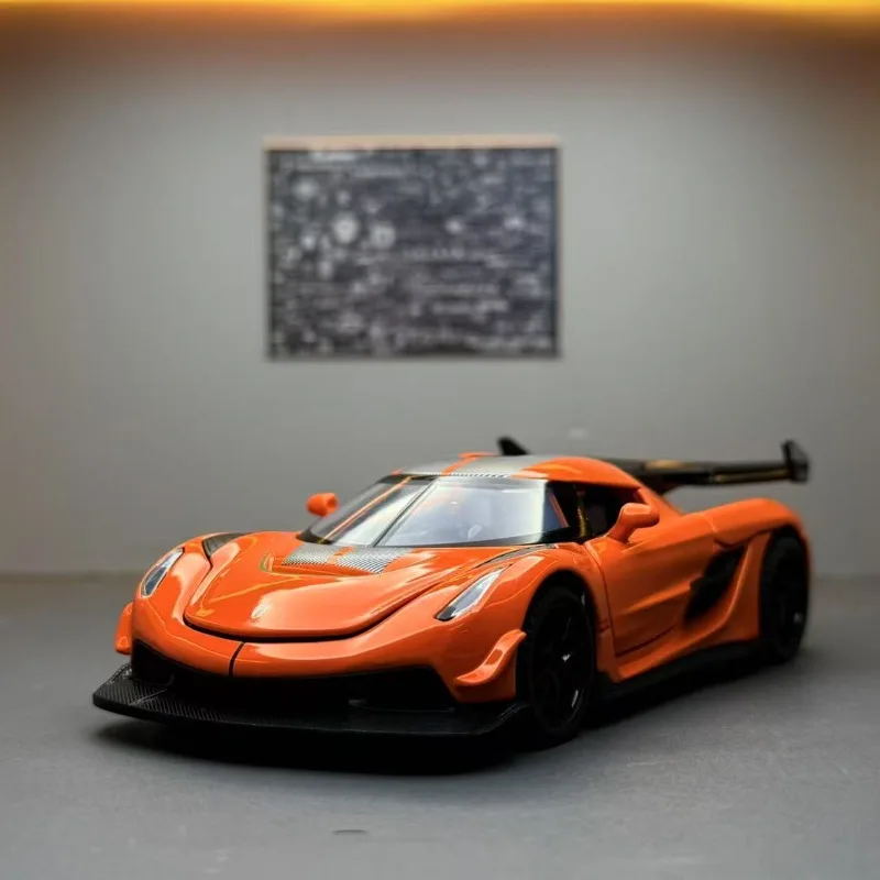 Масштабная модель Koenigsegg Jesko 1:32 из литого сплава с открывающимися дверями и капотом для коллекции, подарка, домашнего декора, украшения