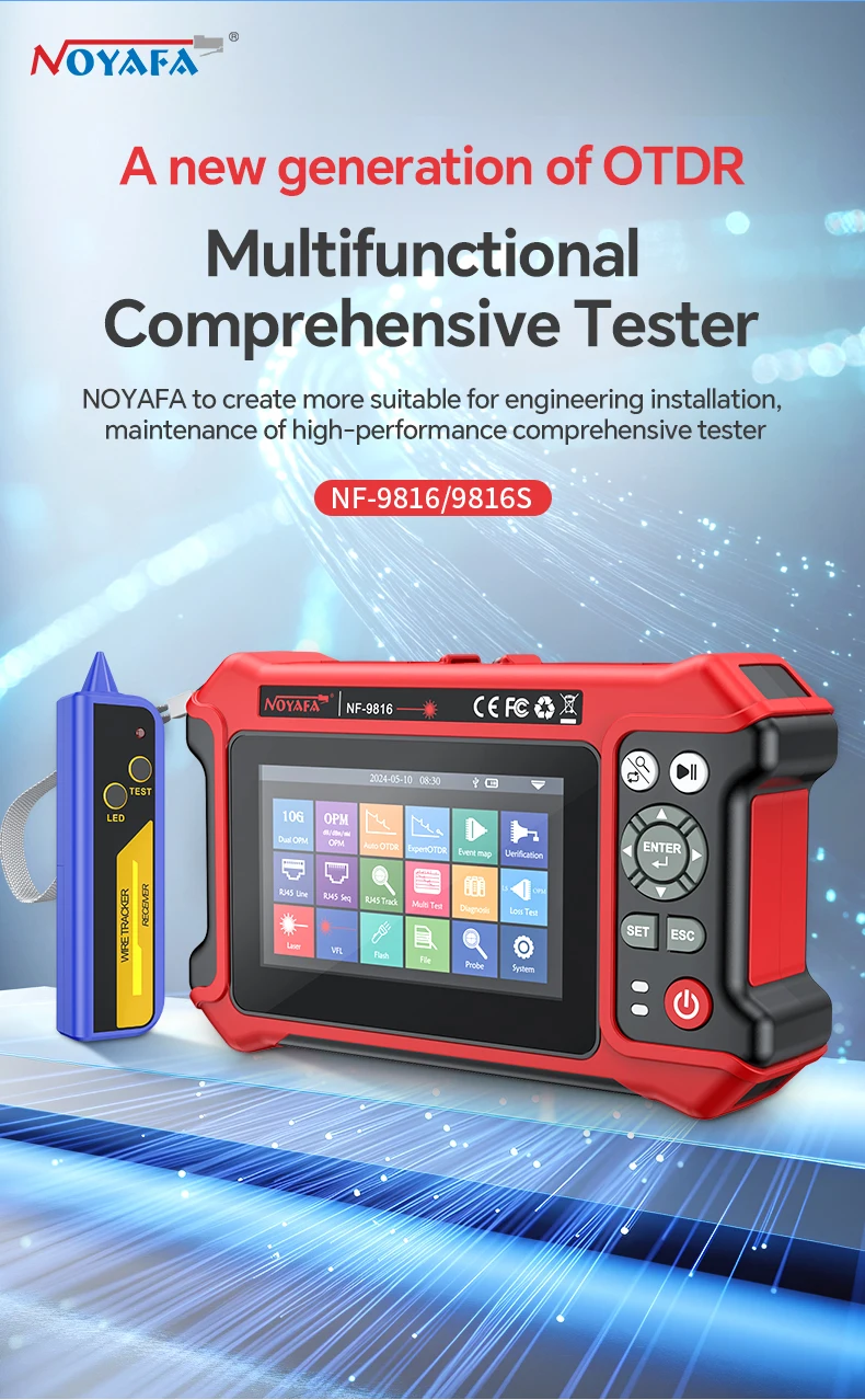 NOYAFA Mini OTDR 1550nm 26dB Optischer Reflektor Aktiver Glasfaser-Live-Tester Optisches Reflektometer OPM VFL OLS IOLA – Detail 1
