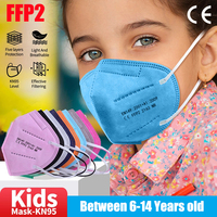 10-100pcs Kids KN95 Mask Child Disposable Mask Facemask Virus Mouths Fpp2 Covers Dust Mask Full Face Masks Non-woven Fabric