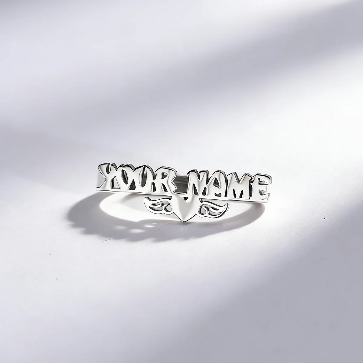 Chandler Custom Name Heart Wings Metal Watch Band Charms, Decoration Ring For Strap Jewelry Gift for Birthday Anniversary