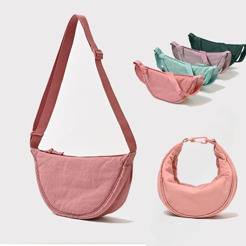 

Women Nylon Shoulder Bags Exquisite Solid Color Crossbody Bag Casual Sports Style Underarm Bags Hand Bags
