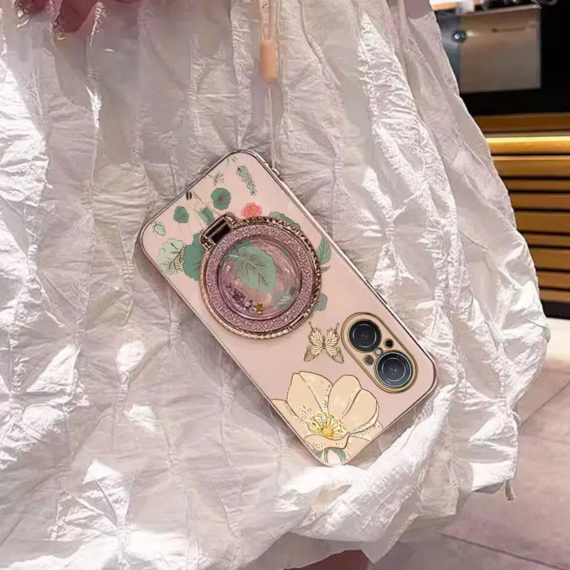 

Nova 9SE Yellow lotus Plating Phone Case For Huawei Nova 13Pro 12Pro 11Pro 12 10Pro 11 10 11SE Mate 70Pro 60Pro 70 60 Cover