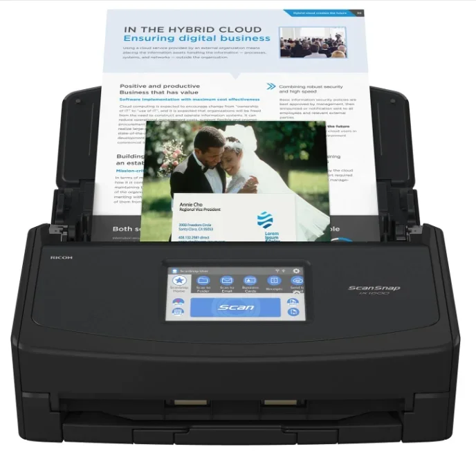 لـ Fujitsu ScanSnap Ix1400/1500/1600 عالي السرعة عالي الدقة اللون على الوجهين A4 تغذية الورق التلقائي تغذية الورق الماسح الضوئي الذكي