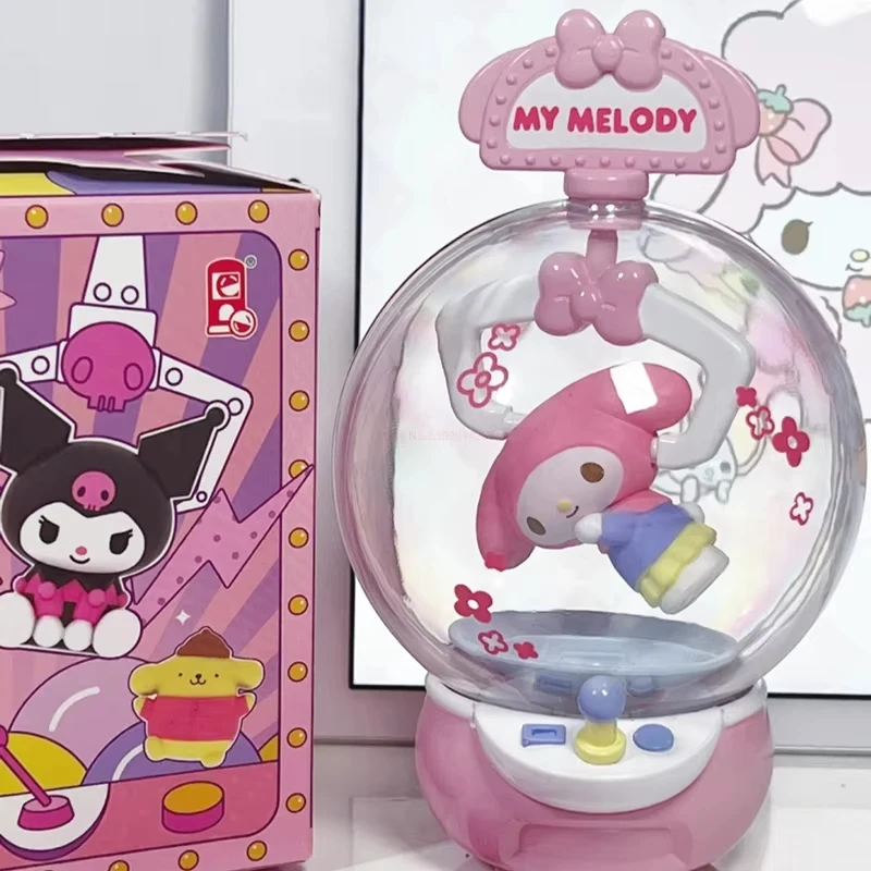 

Kawaii Doll Clip Machine Series от Mingyou, игрушечные персонажи Mymelody Cinnamoroll Kuromi, Коллекционная модель, детские игрушечные украшения