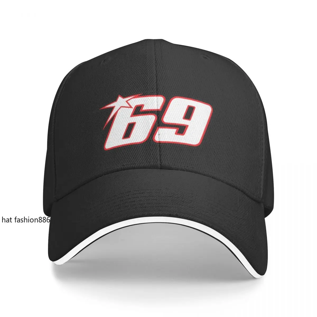 White Racing # 69 Riding Nicky Hayden Motorcycle Summer Baseball Caps Women Men GP Female Beach Dad Hat Hip Hop Trucker Cap