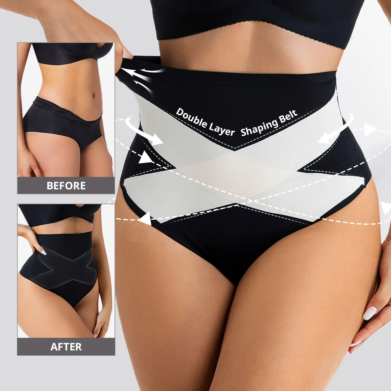 Frauen Hohe Taille Trainer Body Shaper Höschen Bauch X Butt Heber Bauch Control Körper Abnehmen Control Shapewear Gürtel Unterwäsche