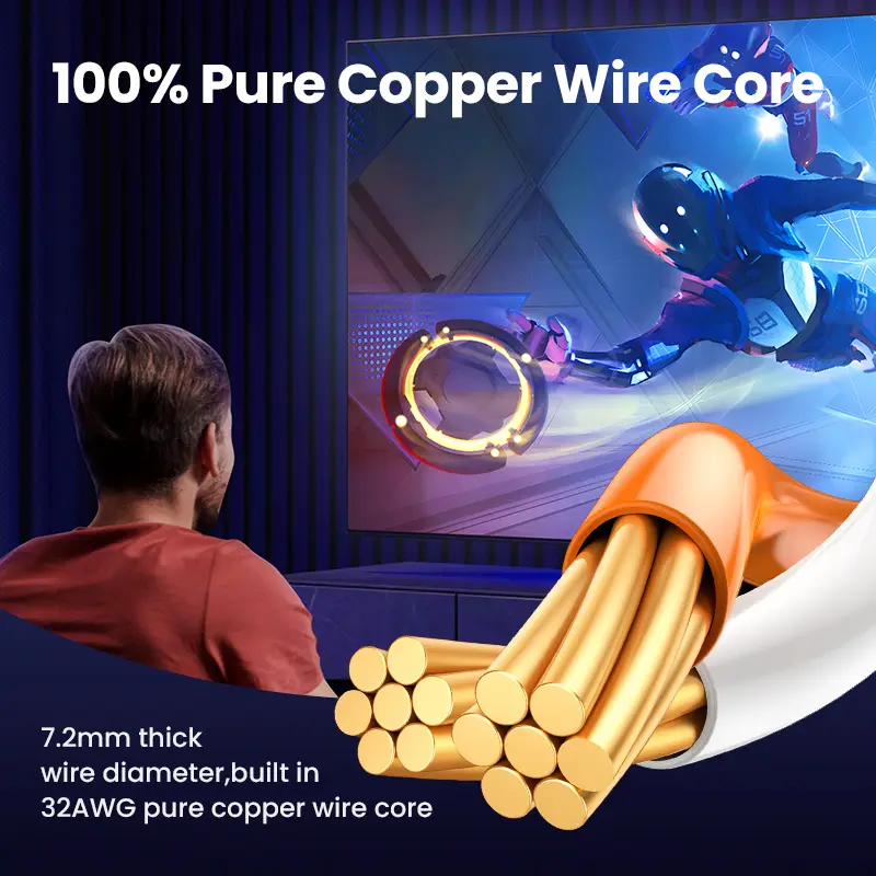 كابل إيثرنت UGREEN RJ45 Cat7 كابل شبكة Lan UTP RJ 45 كابل شبكة متوافق مع Cat6 كابل توصيل للمودم راوتر إيثرنت - 3