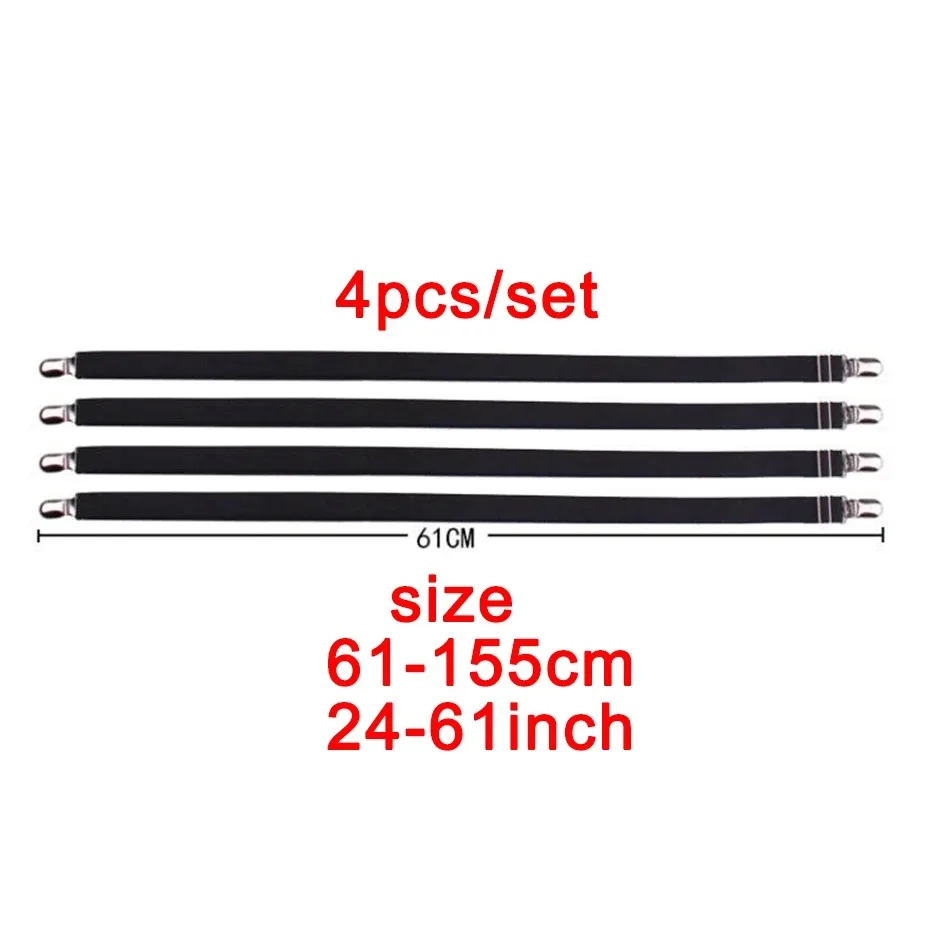 Bande de Fixation Elastique pour Drap de Lit 4 Pièces/Ensemble Pinces pour Drap de Lit Ceinture Bureaulable Support de Couvertures