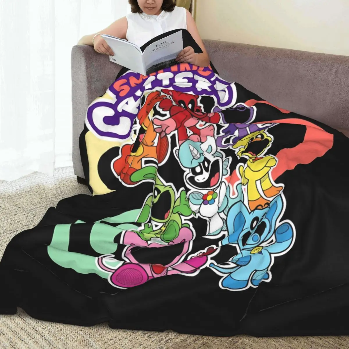 Catnap Dogday Cartoon Blankets Super Warm Fluffy Plush Bedding Throws For Home Decor Travel Flannel Bedspread Bed Cover