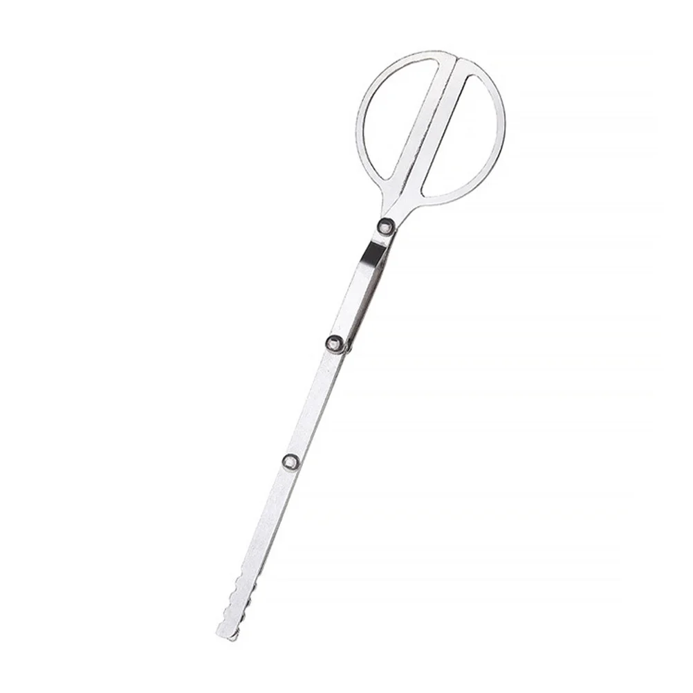 

Stainless Steel Charcoal Clip Foldable Firewood Tong Practical Tongs for Bbq Grilling Camping Charcoal Clip Practical Tongs