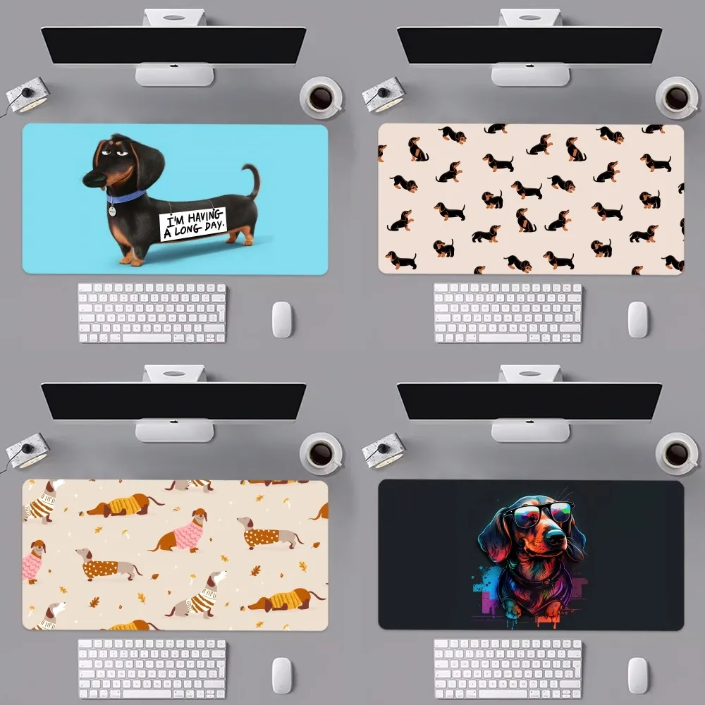 

Dachshund Art Cute Mousepad Computer Laptop Gamer Pad PC Gaming Accessories Desk Mats