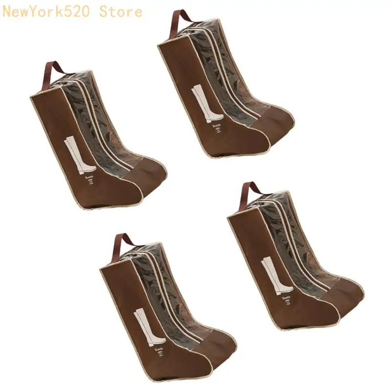 4PCS Clear View Shoe Protector Bag PVC Waterproof And Dust Proof Boot Covers N84C