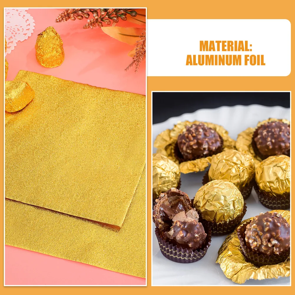100Pcs Candy Wrapping Paper Aluminum Foil Chocolate Wrappers for DIY Chocolates Caramels Sweet Treats Party Wedding view 5