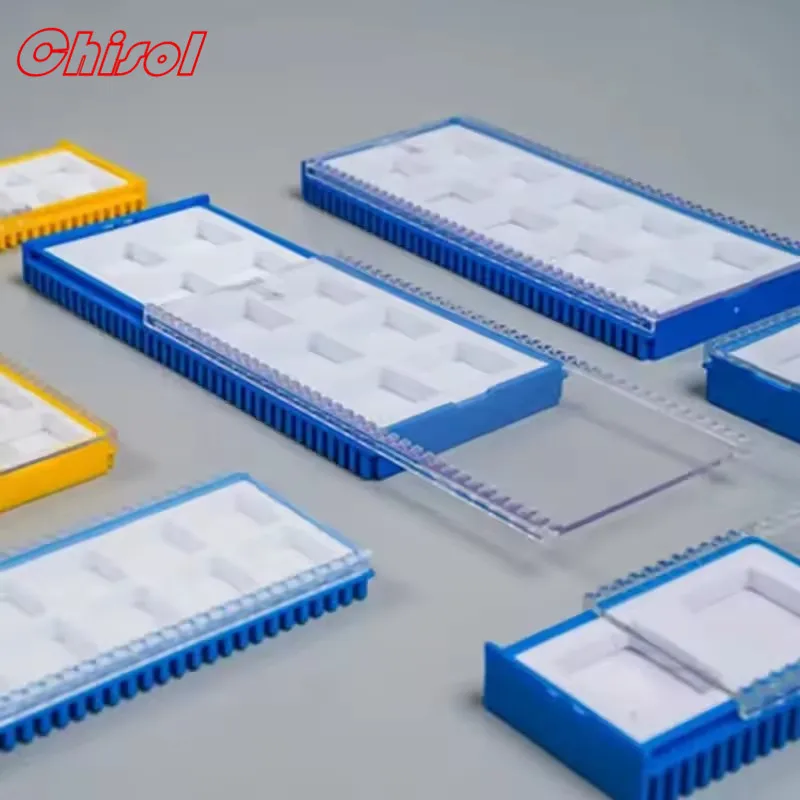 100 peças caixa de embalagem de plástico de inserção de carboneto serrilhado para ferramenta de corte cnc caixa de embalagem de esponja para lâmina cbn pcd