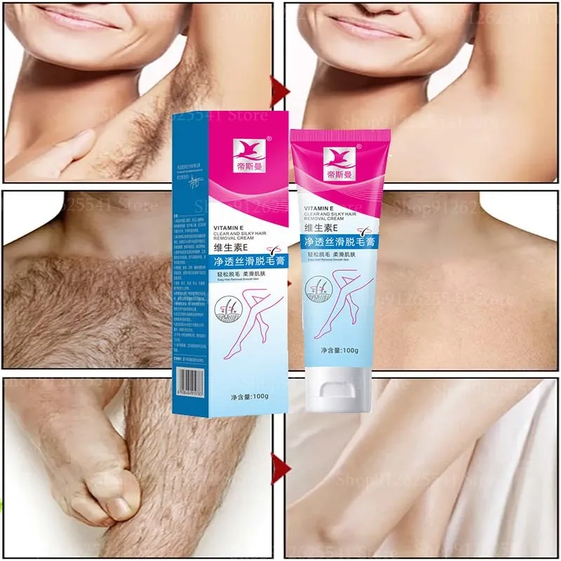 

100g Effective Hair Removal Cream Fast Hair Removal Smooth Skin for Underarm Leg Arm Whitening Rejuvenation No Stimulation