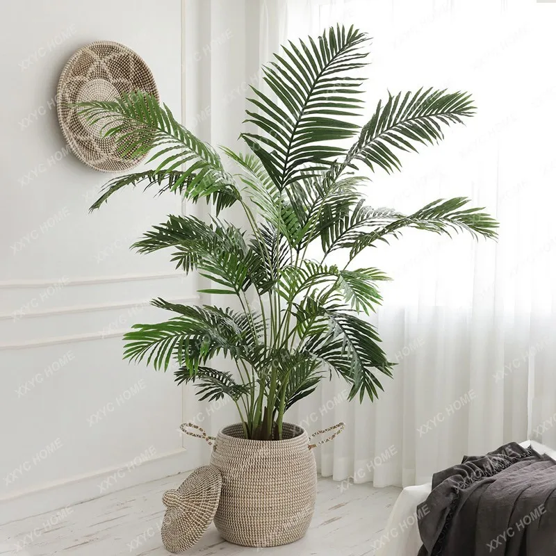 Emulational Greenery Bonsai Areca Palm Bionic Plant Indoor Small Fake Trees Nordic Style Ground Bonsai Decorative Ornaments