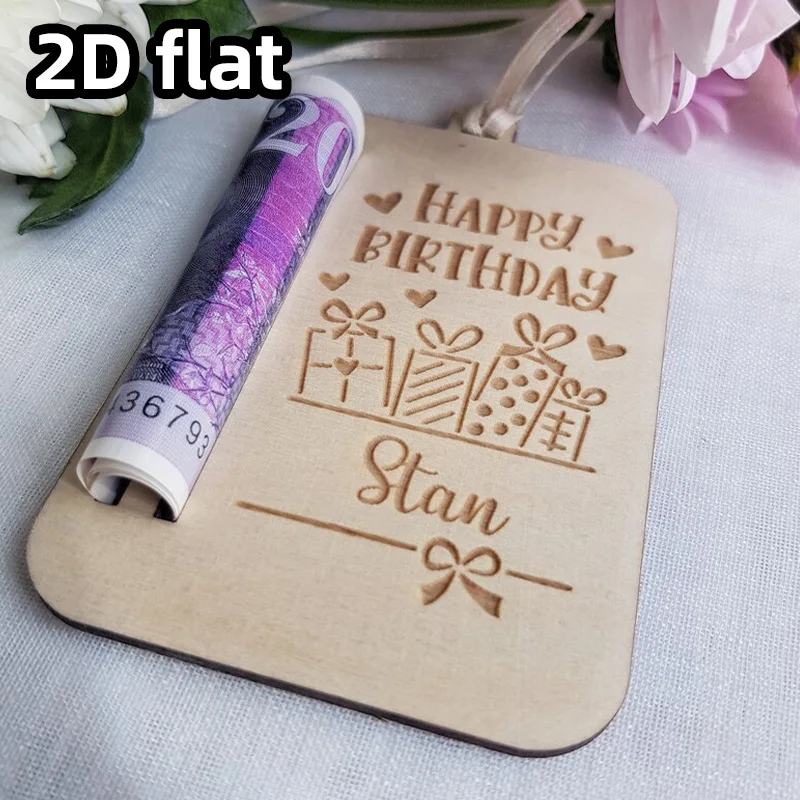 Customized wooden birthday gift box for storing cash - Personalized cash gift box, the top choice for birthday parties view 3