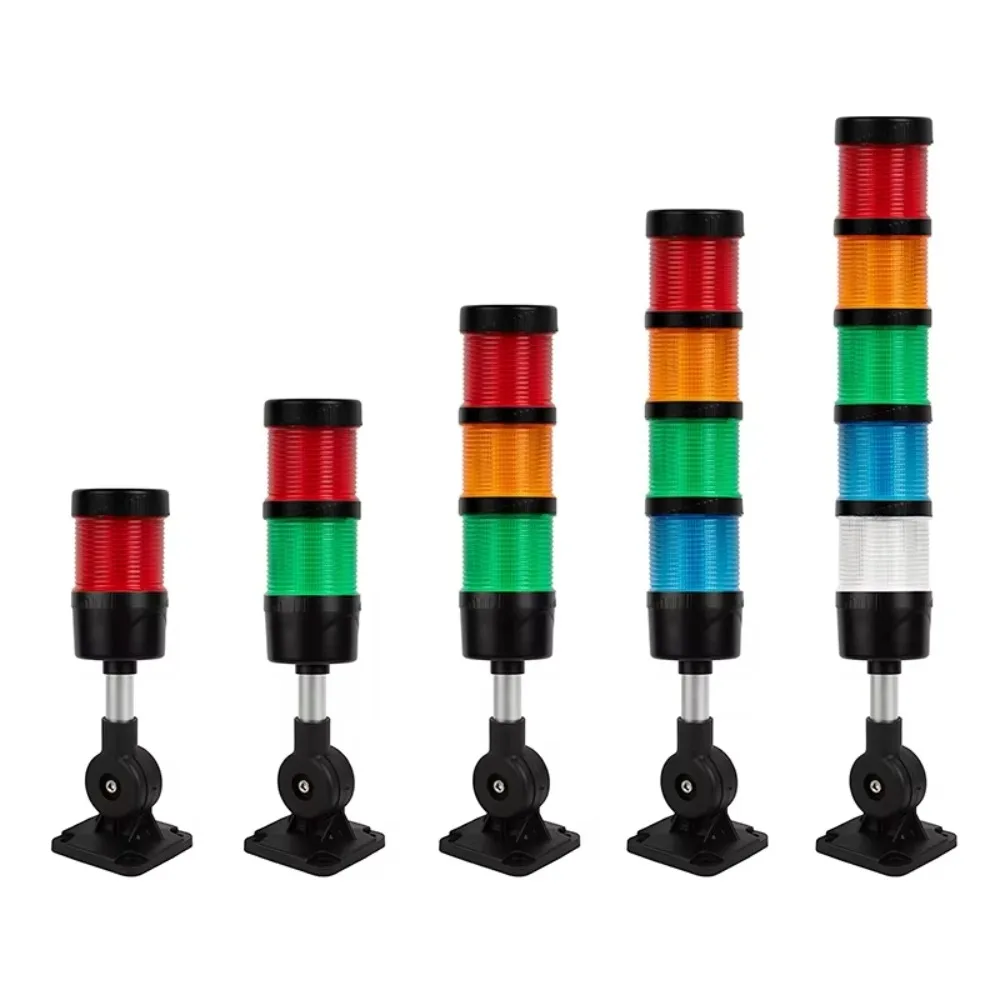 Flashing LED tower light with sound RYGBW