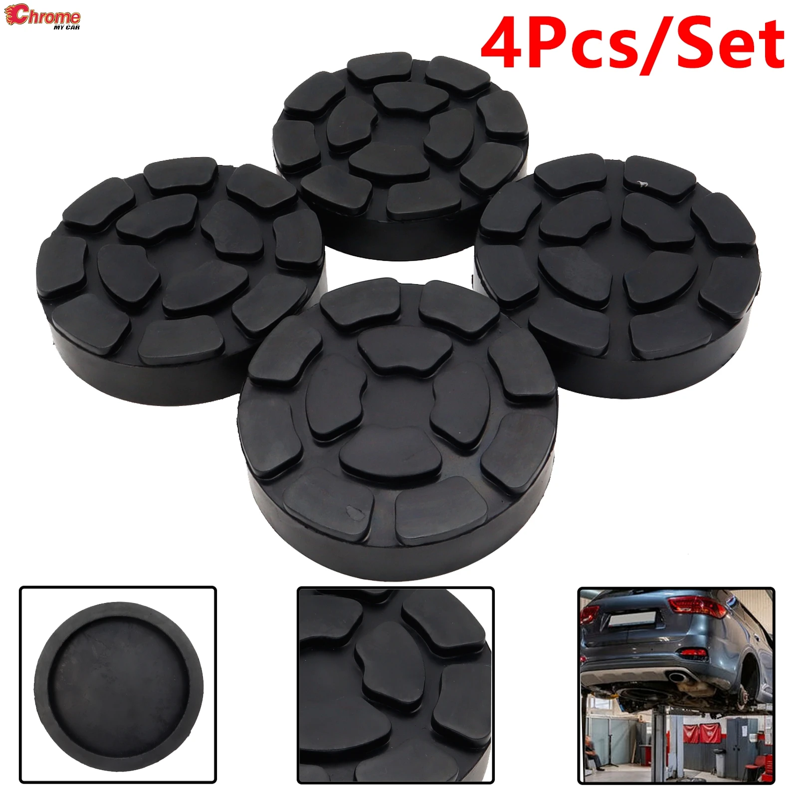 4pcs Jack Pad 125mm Diameter Lift Rubber Pad Frame Rail Adapter For Pinch Weld Side Lifter Jacks Automotive 2-Post Car Lift Jack