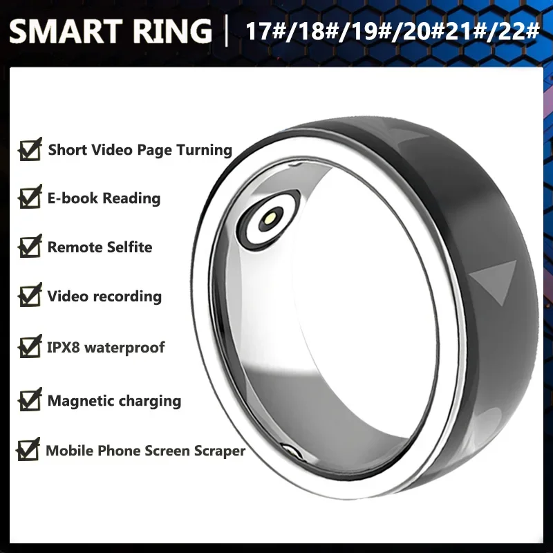 Smart Short Video Ring Selfite remoto Lettura di e-book Registrazione video Giro pagina per raschietto per schermo del telefono cellulare Android IOS