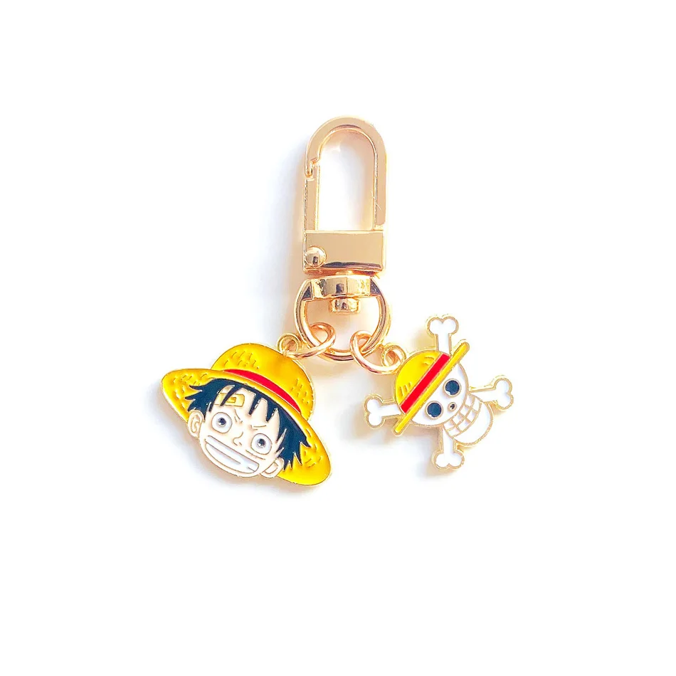 One Piece Keychain Cute Cartoon Character Fashion Bag Pendant Decoration Zipper Pull Accessories Role-playing Birthday Gift