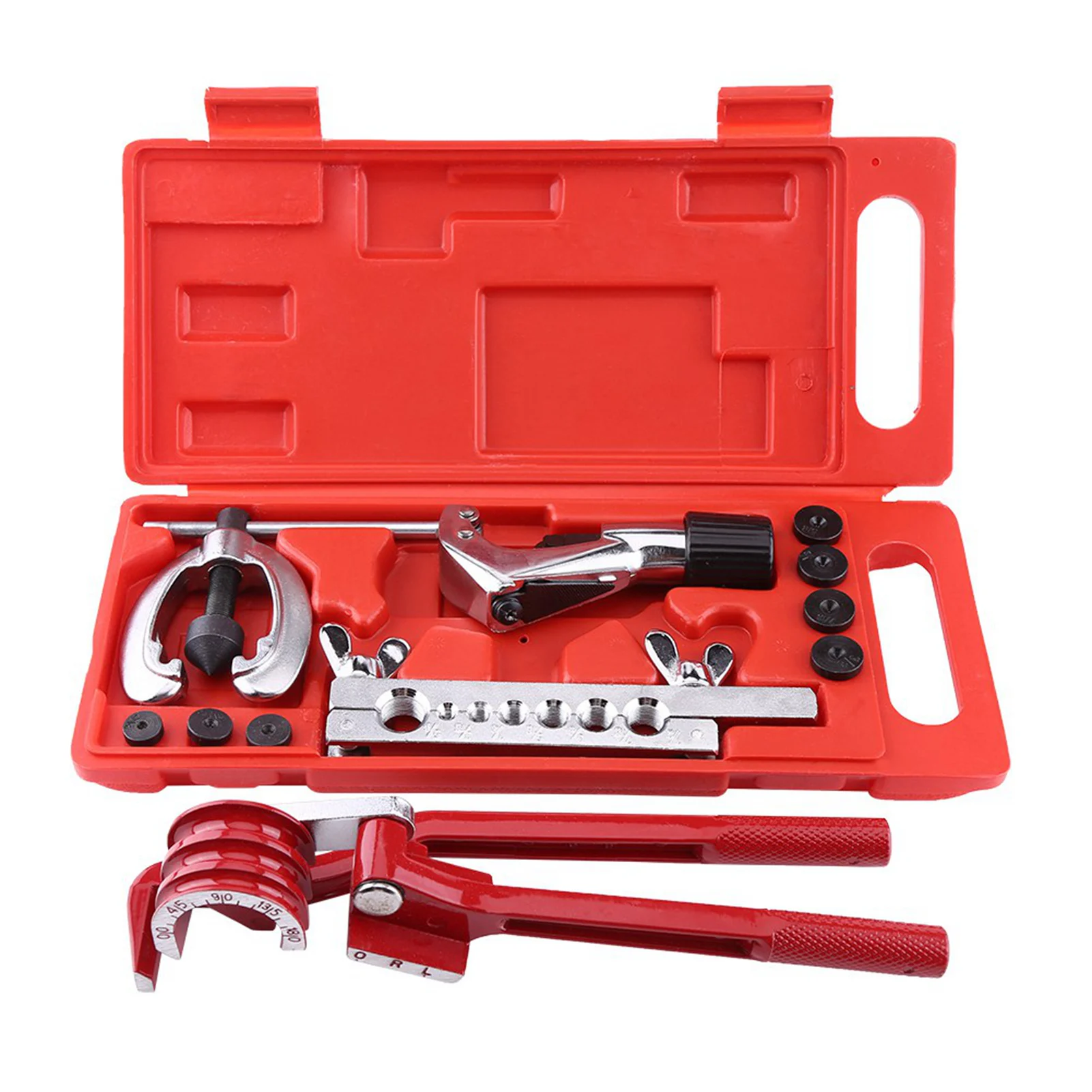 

11pc Pipe Flaring Kit Brake Fuel Tube Repair Flare Kit With Cutter Bending Tool Set