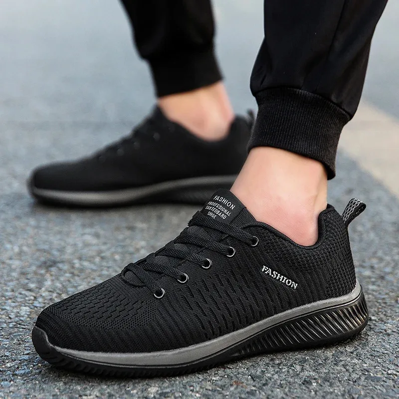 Men running walking knit shoes fashion casual men sneakers breathable sport athletic gym lightweight running shoes