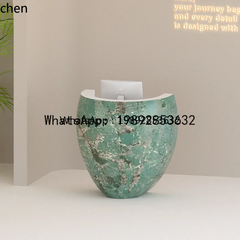 

X6 beauty salon checkout page simple modern hotel health shop special-shaped company reception desk